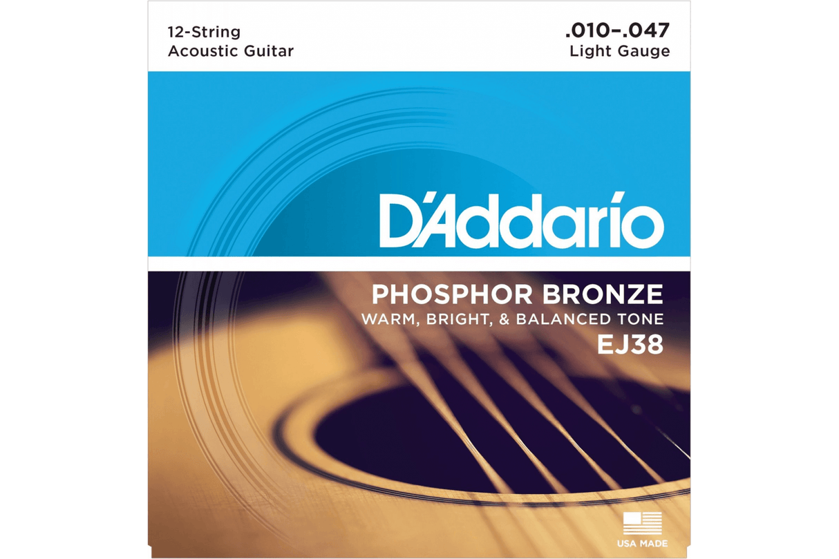 D Addario .010-.047 Gauge 12 string's for acoustic Guitar
