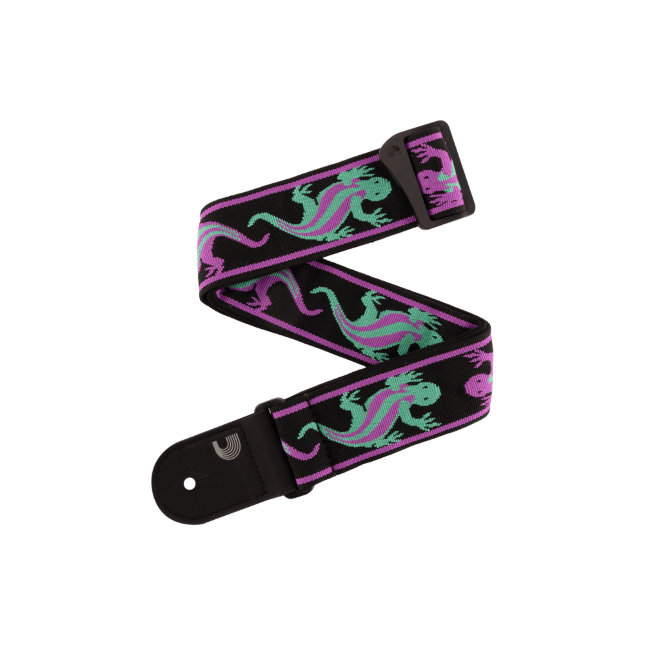 D Addario Vintage Planet Waves Strap Purple Lizard Strap