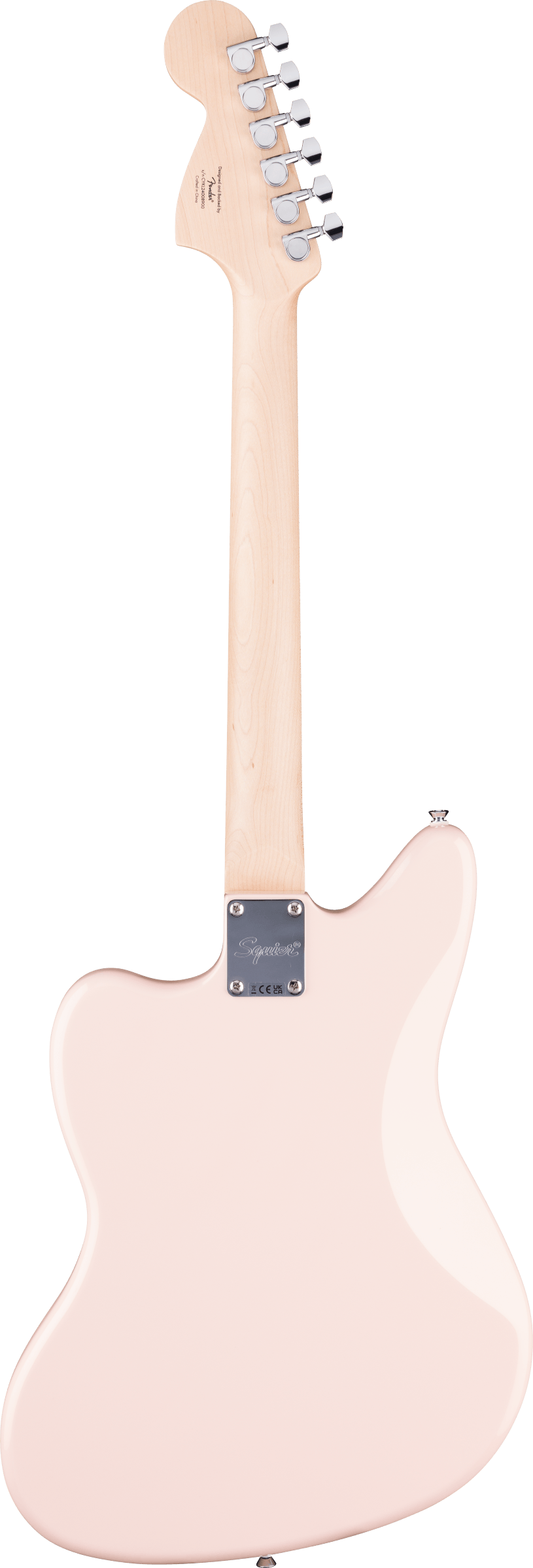 Squier FSR Affinity Jaguar Shell Pink With Matching Headstock