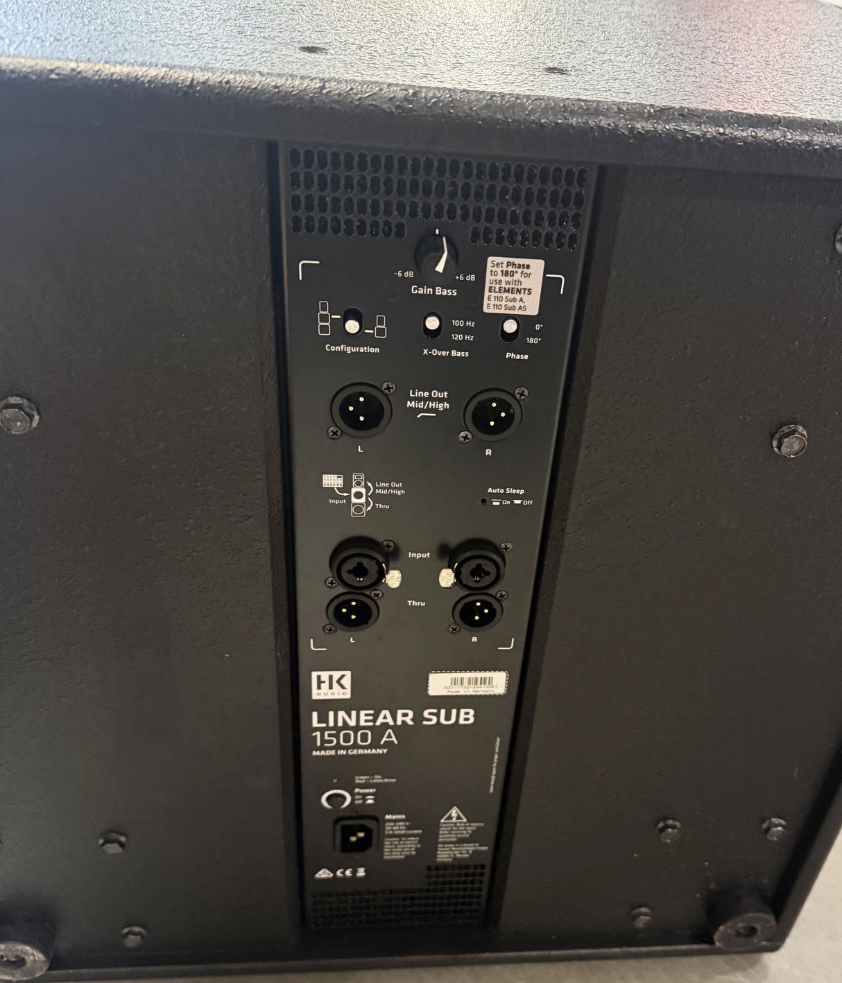 HK Audio Linear 3 SUB 1500 A 15in Bass Reflex Subwoofer