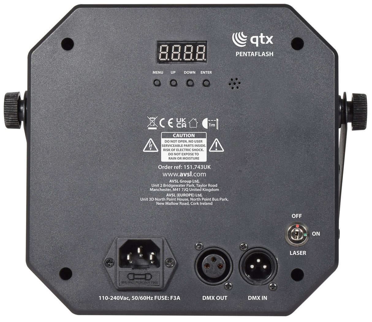 QTX Pentaflash 5-in-1 LED And Laser Effect