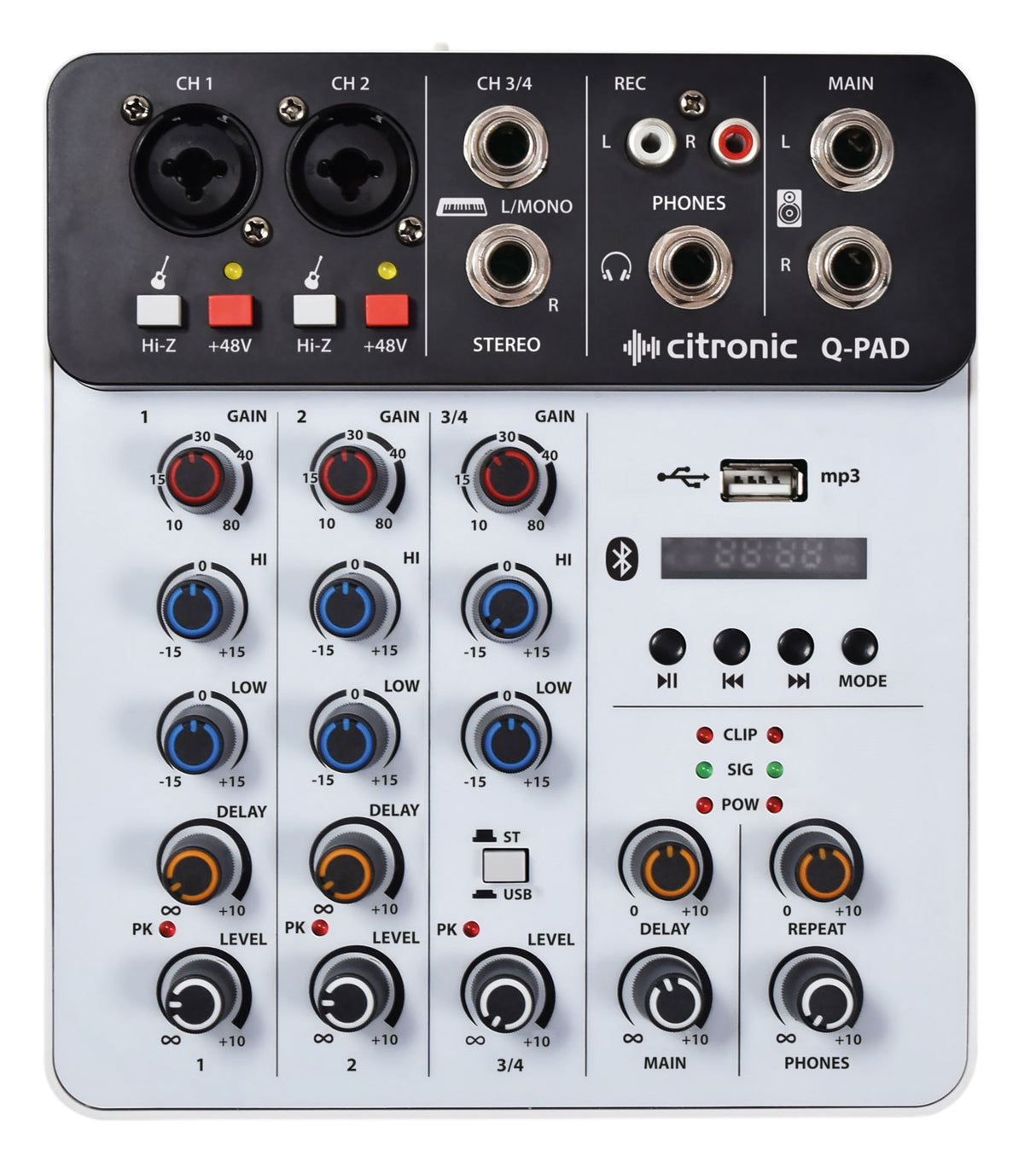 Citronic Q-PAD Mini Mixer with USB/BT and Audio Interface