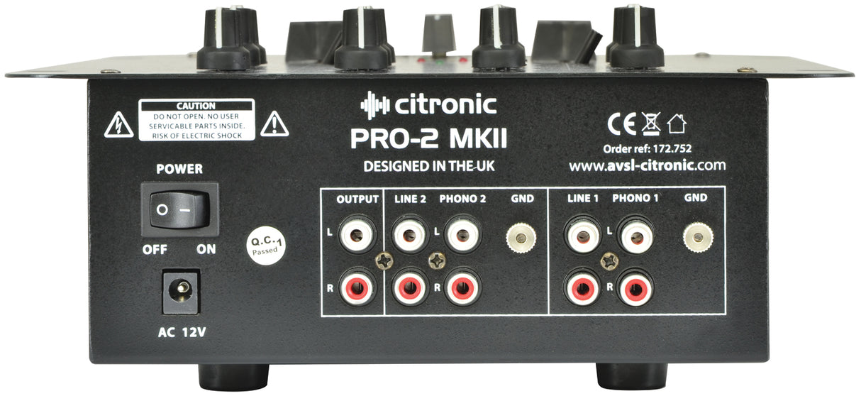 Citronic PRO-2 MKII DJ Mixer 2 Channel