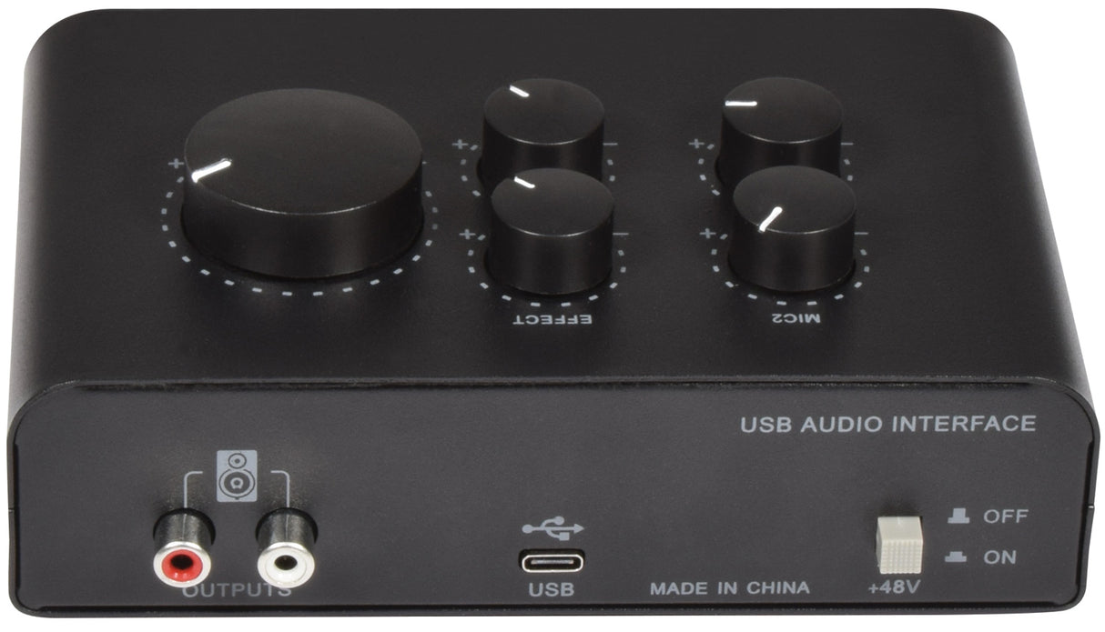 Citronic USB2+1 - USB Audio Interface - 2 Microphone + 1 Instrument