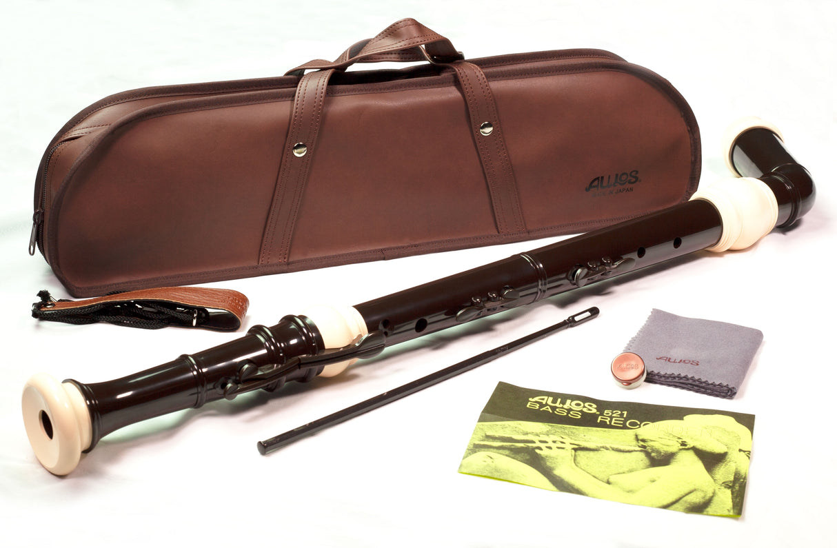 Aulos Recorder Bass 521 Knickstyle