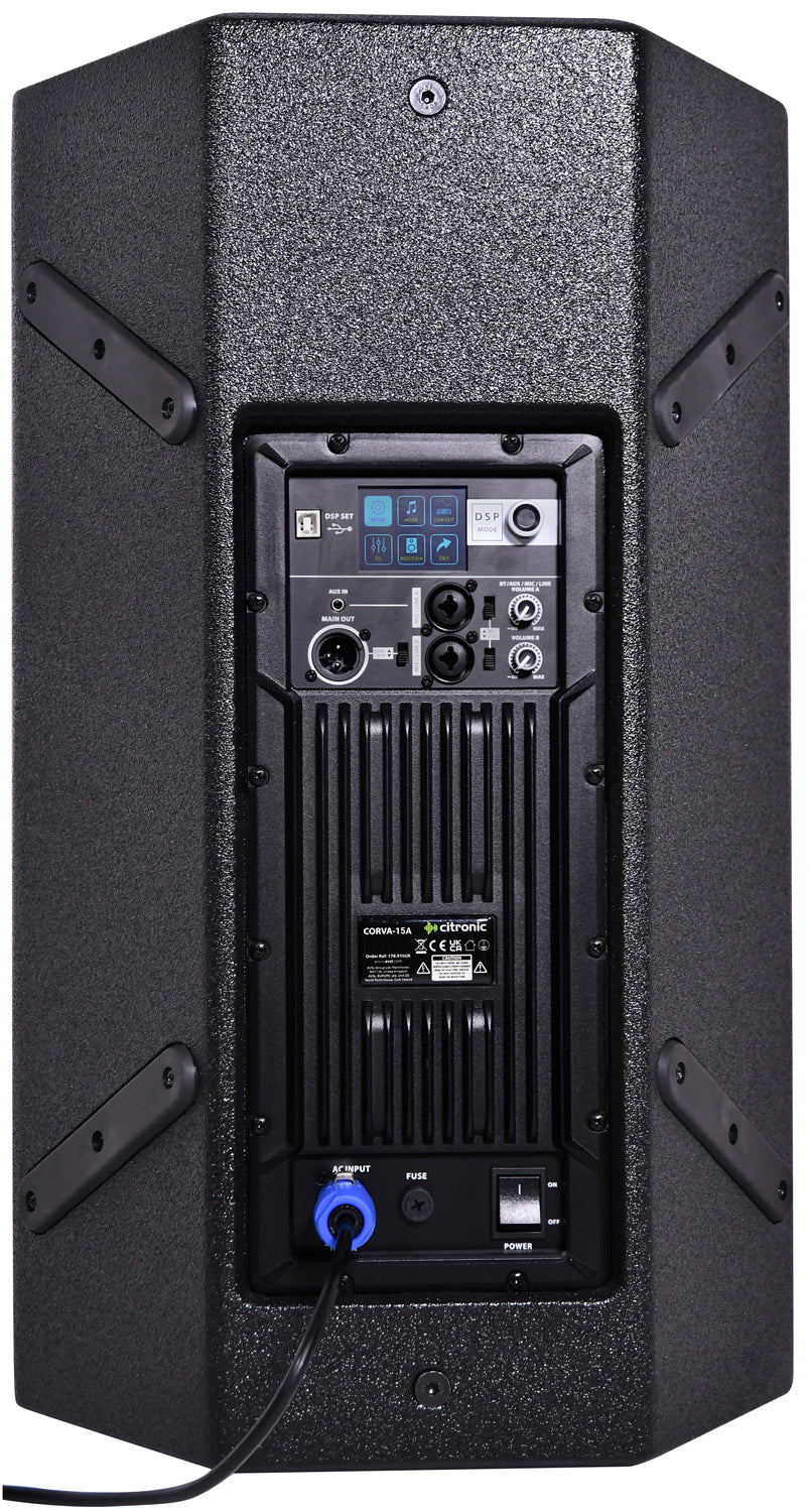 Citronic CORVA 15A High Power Active PA Speaker Cabinet 900W RMS