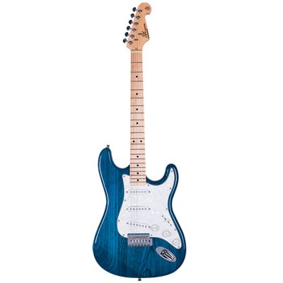 SX SC Style Swamp Ash / Maple - Transparent Blue