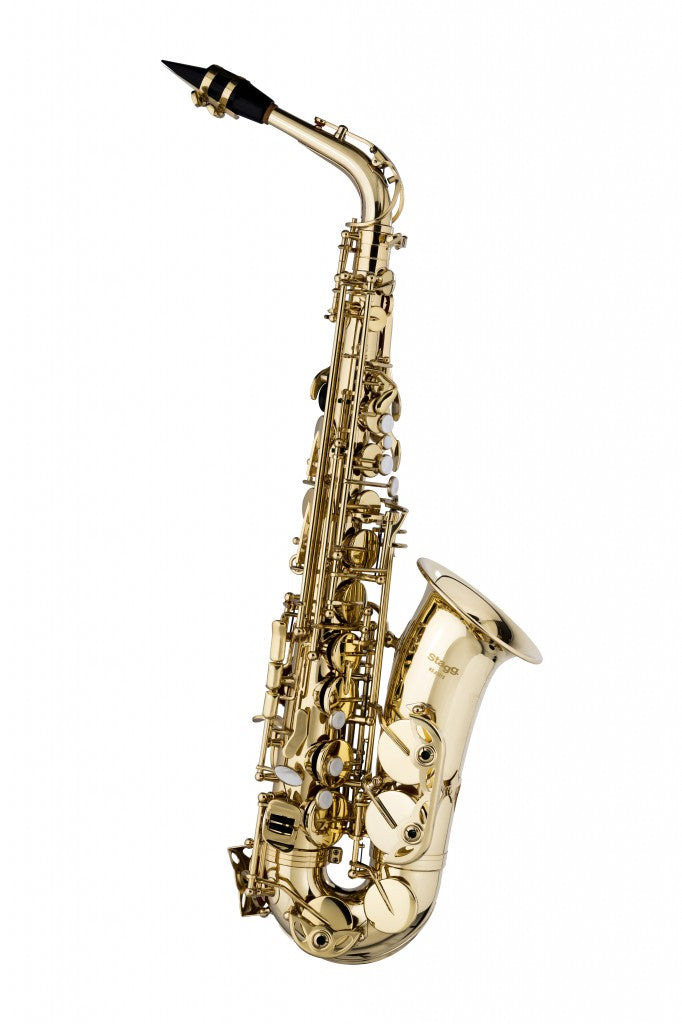Stagg AS215S Eb Alto Saxophone With High F# Key and Case