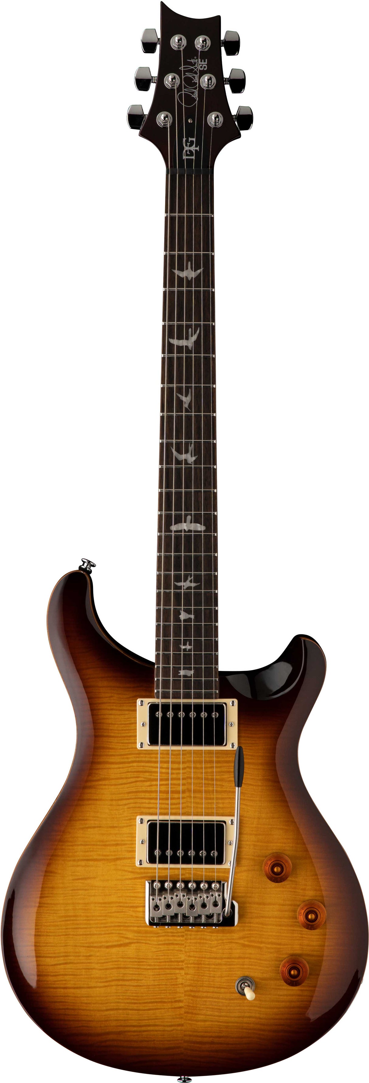 PRS SE DGT Birds McCarty Tobacco Sunburst