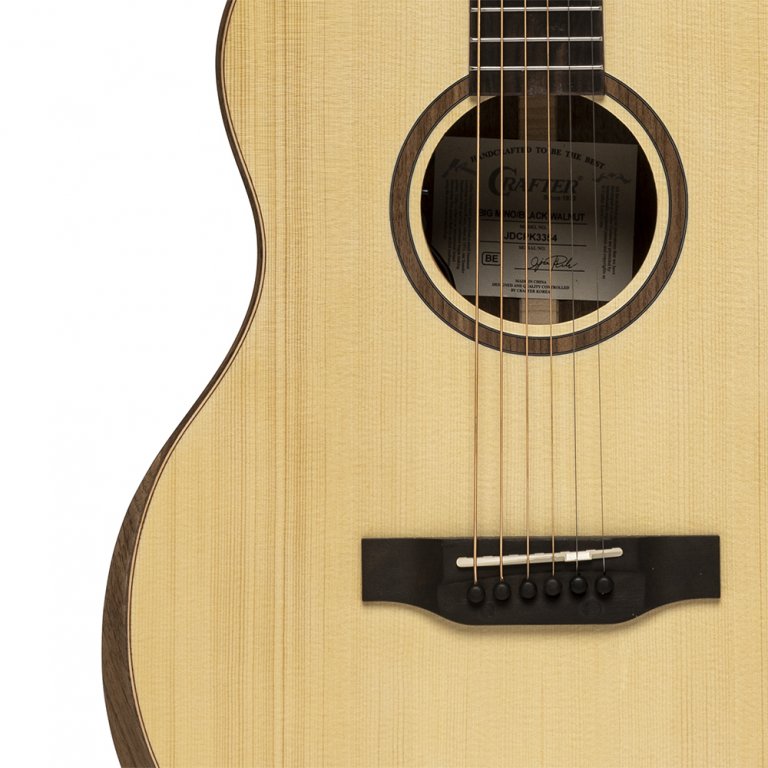 Crafter Big Mino BK WLN Electro-Acoustic Travel Guitar Spruce/Walnut