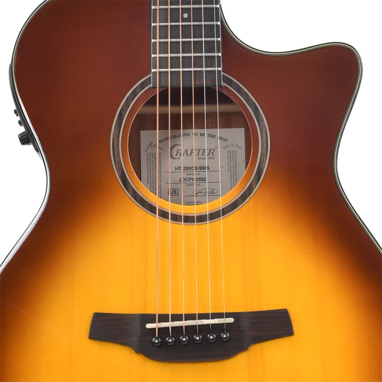 Crafter HT250-CE-BRS Silver Series 250 Orchestra Electro-Acoustic Spruce Brown Sunburst