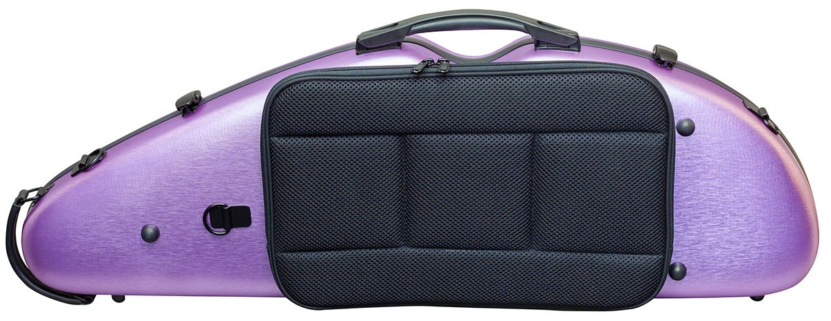Hidersine Case Polycarbonate Violin Halfmoon Brushed Purple