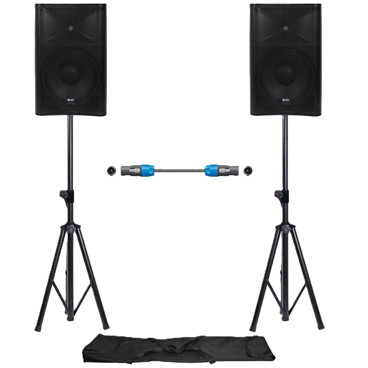 QTX QUEST 12 PA Package Setup With Stands