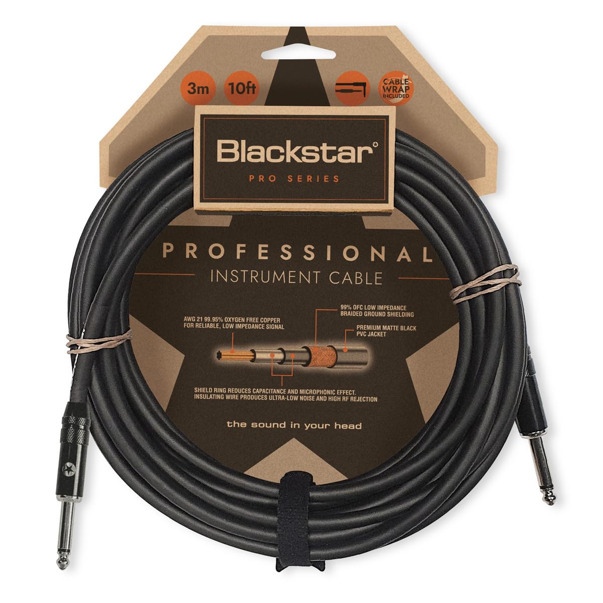 Blackstar Professional Instrument cable 3m Straight Straight