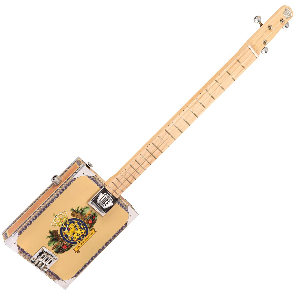 Lace Cigar Box Electric Guitar 3 String - Royalty