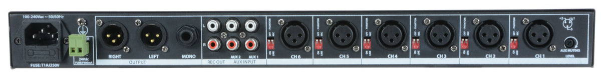 Adastra ML622 U Mic Line Rack Mixer