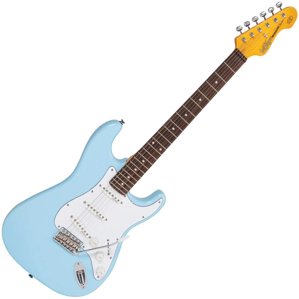 Vintage V6 ReIssued Electric Guitar  Laguna Blue