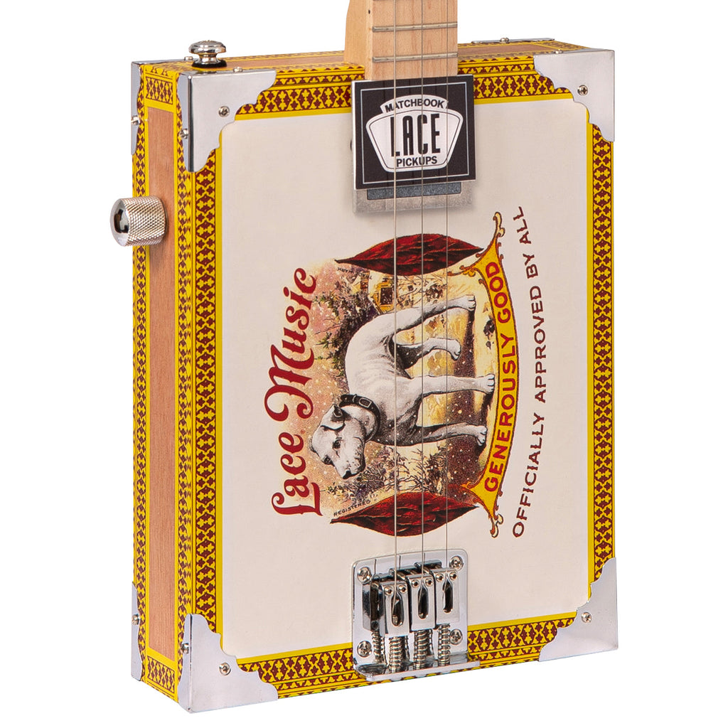 Lace Cigar Box Electric Guitar - 3 String - Pero Pup