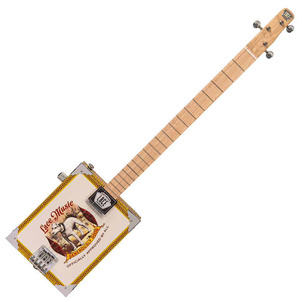 Lace Cigar Box Electric Guitar - 3 String - Pero Pup