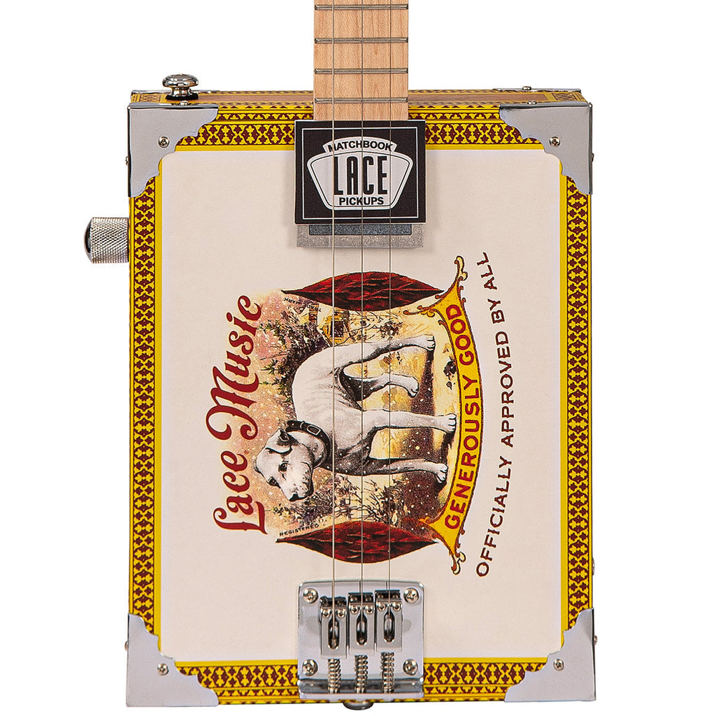 Lace Cigar Box Electric Guitar - 3 String - Pero Pup