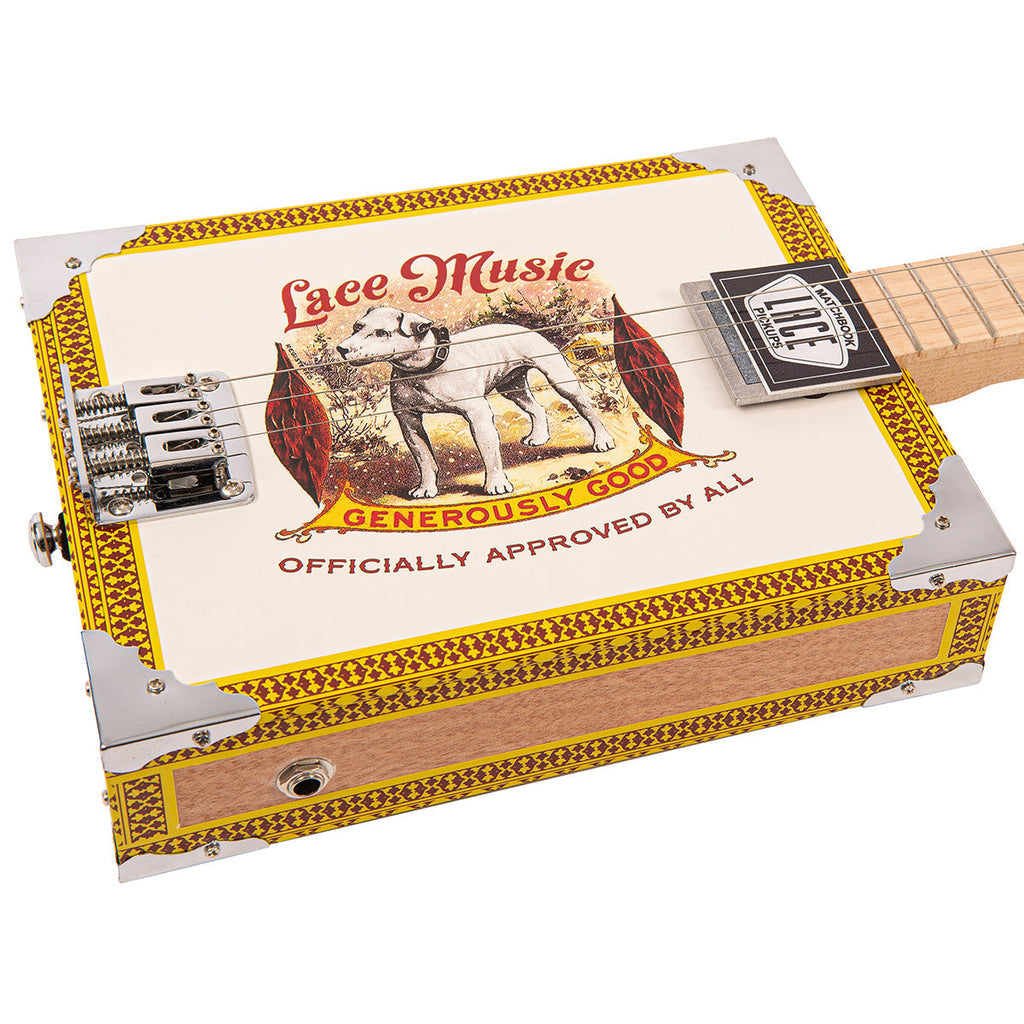 Lace Cigar Box Electric Guitar - 3 String - Pero Pup