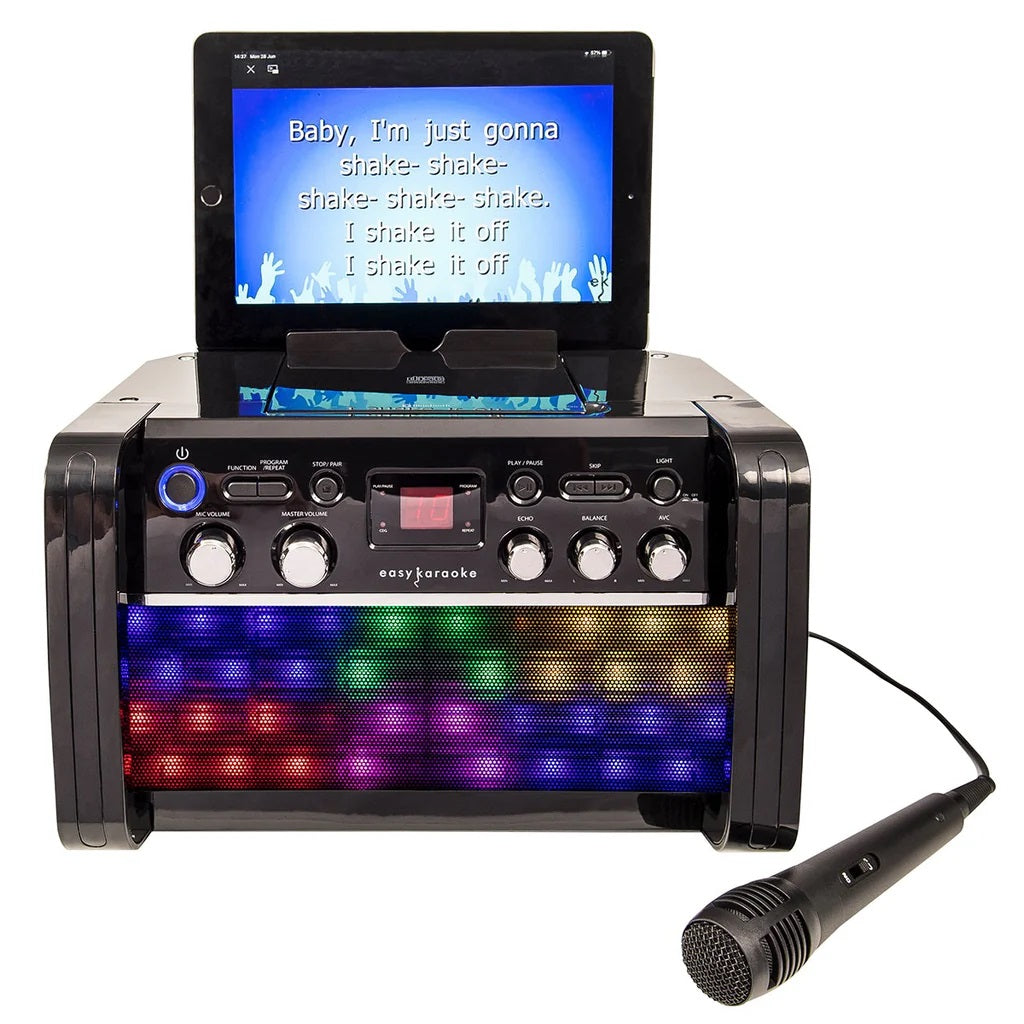 Easy Karaoke Bluetooth¸ Karaoke System with LED Light Effects + 1 Microphone