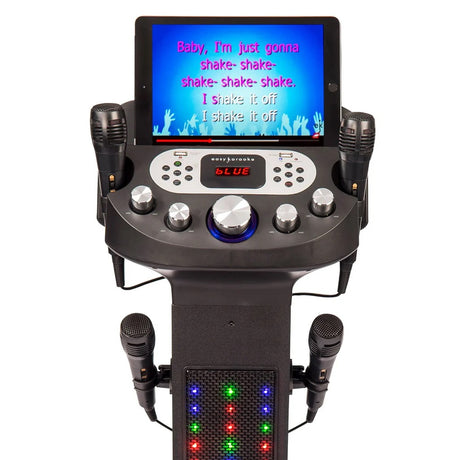 Easy Karaoke Smart Bluetooth  Karaoke System + 4 Wired Microphones