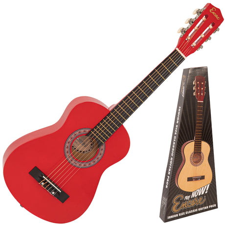 Encore 1/2 Size Classical Guitar Pack - Metallic Red