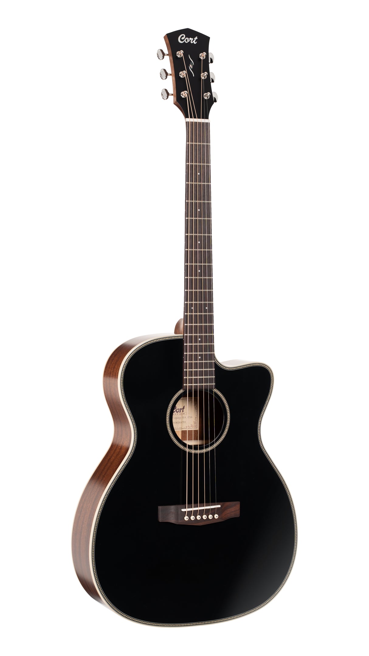 Cort Essence OC4 Black Top Semi-Gloss OM Cutaway