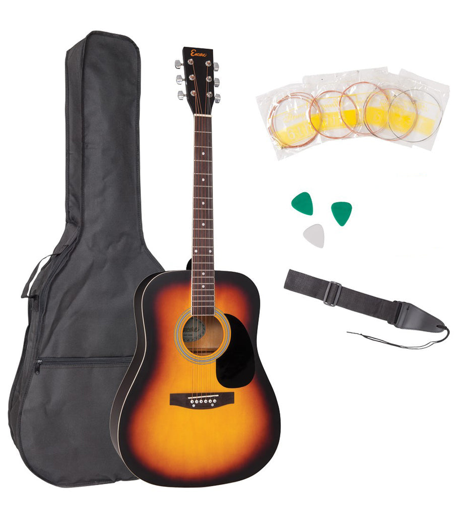 Encore Acoustic Dreadnought Guitar Pack  - Sunburst