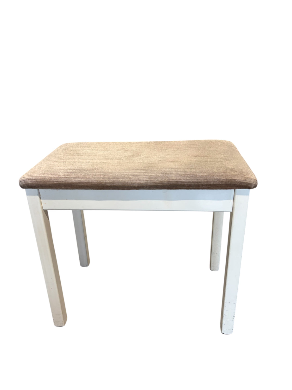 Cream Gloss piano stool with storage