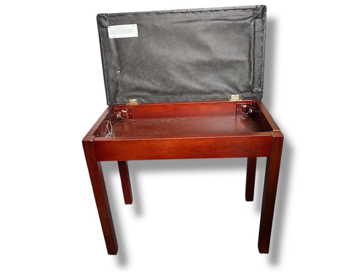 Medium Cherry Piano stool with storage