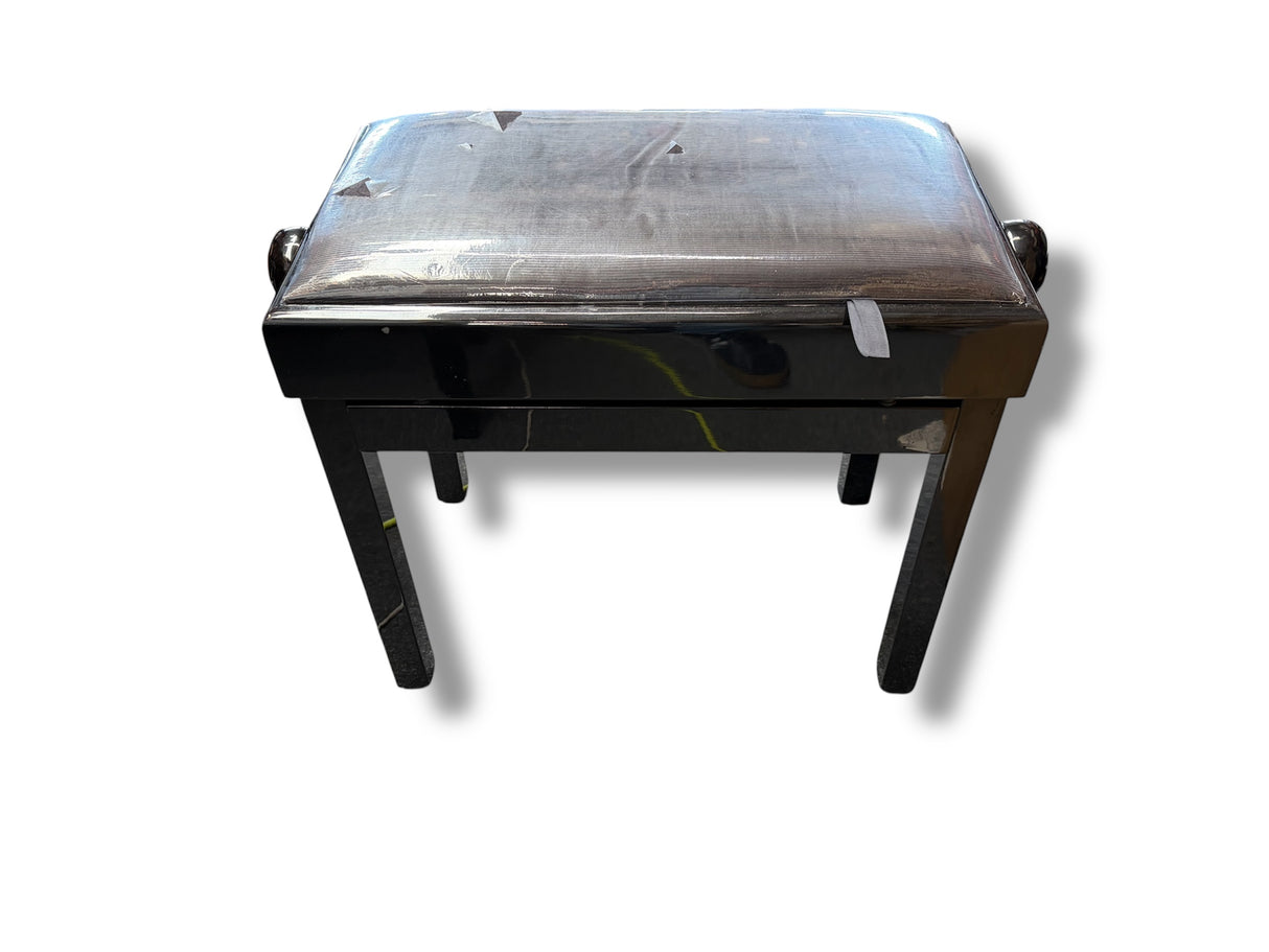 Stagg PB55 Adjustable Piano Stool with storage - Polished Black