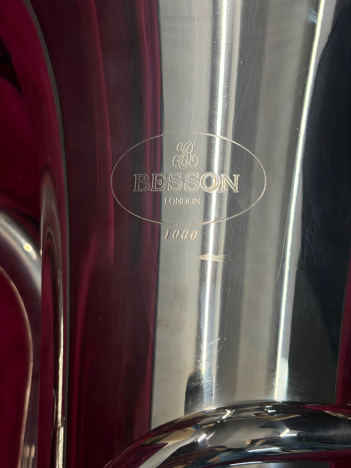 Besson 3-Valve Eb Tuba Silver Plated Finish