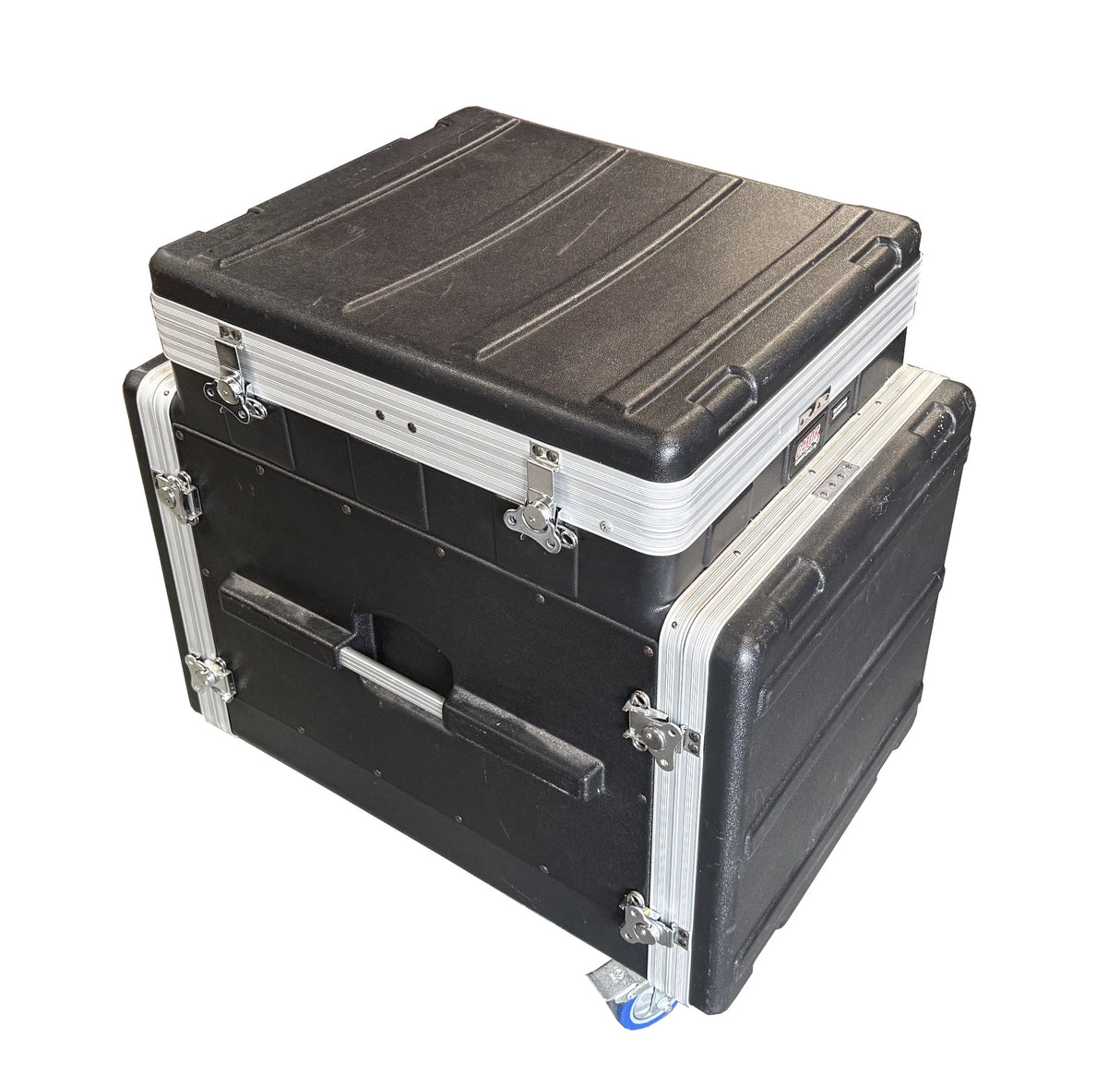 Gator GRC-12X10 PU Soundcheck Console Rack Case 12U Top 10U Side With Casters