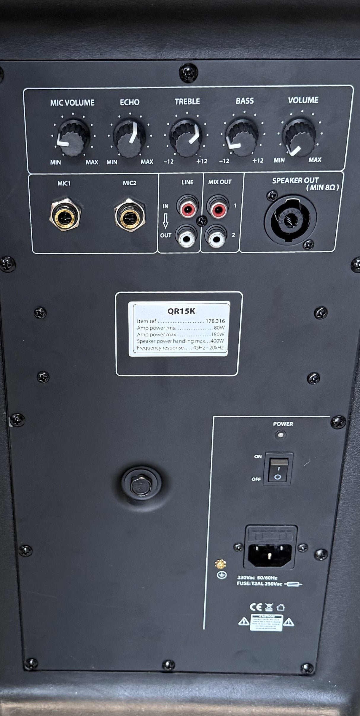 QTX QR15K 15in Active PA Speaker