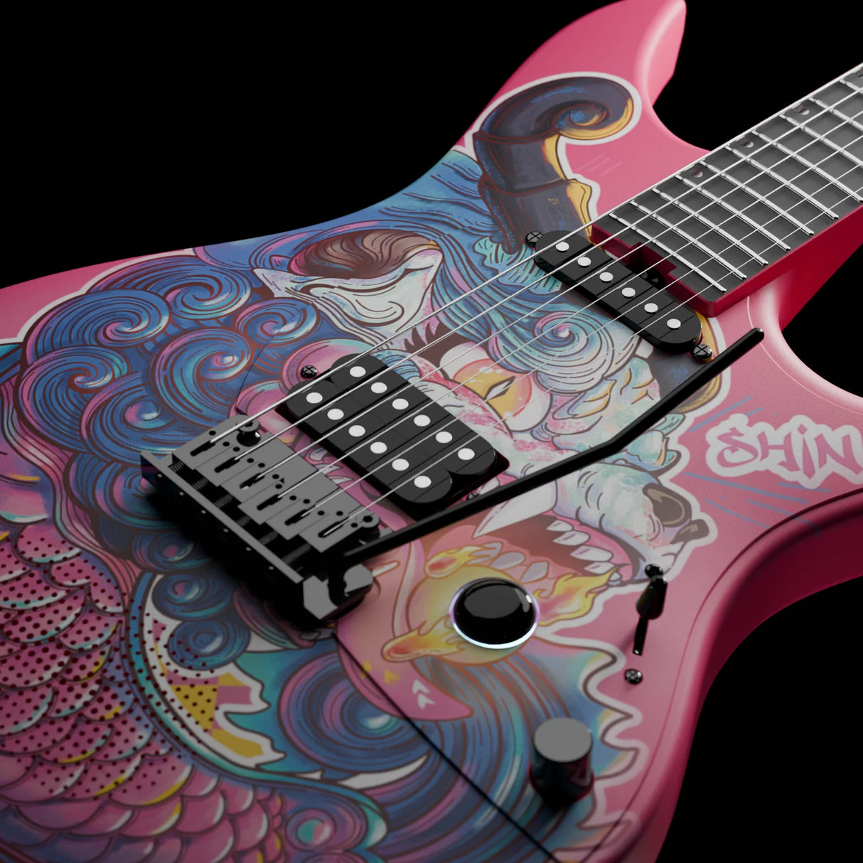 Enya Inspire Loong Flame Shinichi Kobayashi Signature Model Smart Guitar