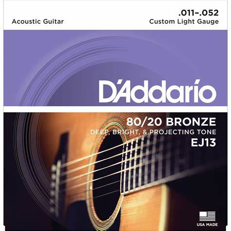 D Addario EJ13 80/20 Bronze 11-52 Custom Light
