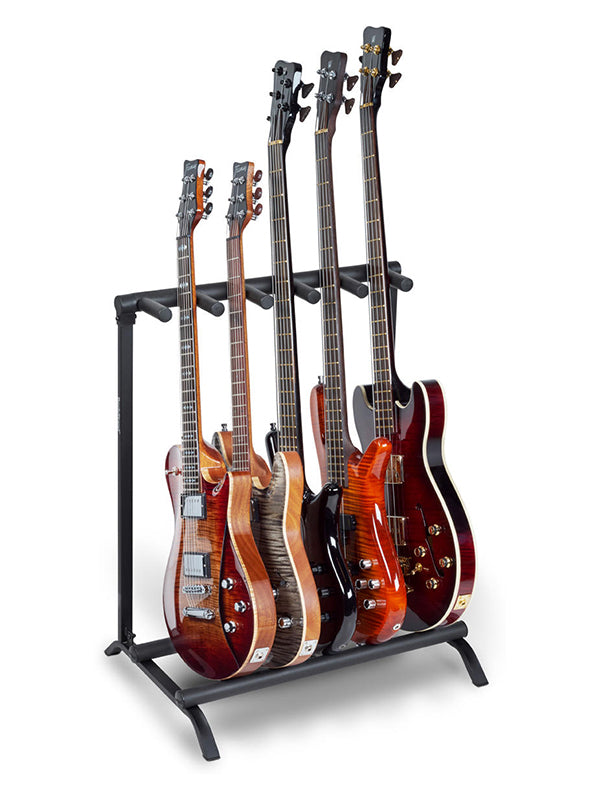 RockGear Multiple Guitar Rack Stand - for 5 Electric Guitars / Basses - Flat Pack