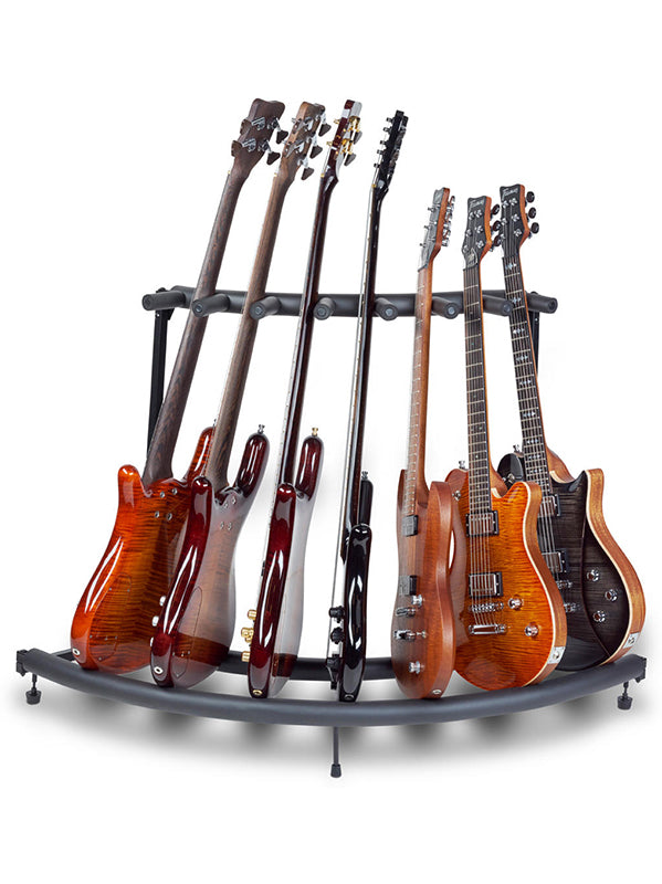 RockGear Multiple Guitar Corner Stand - for 7 Electric Guitars / Basses - Flat Pack
