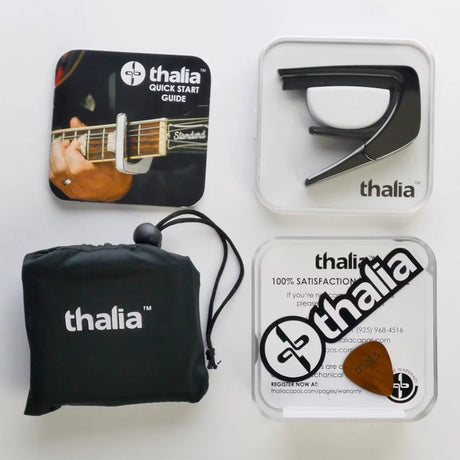 Thalia Exotic Series Wood Collection Capo - Chrome with Sapele Inlay
