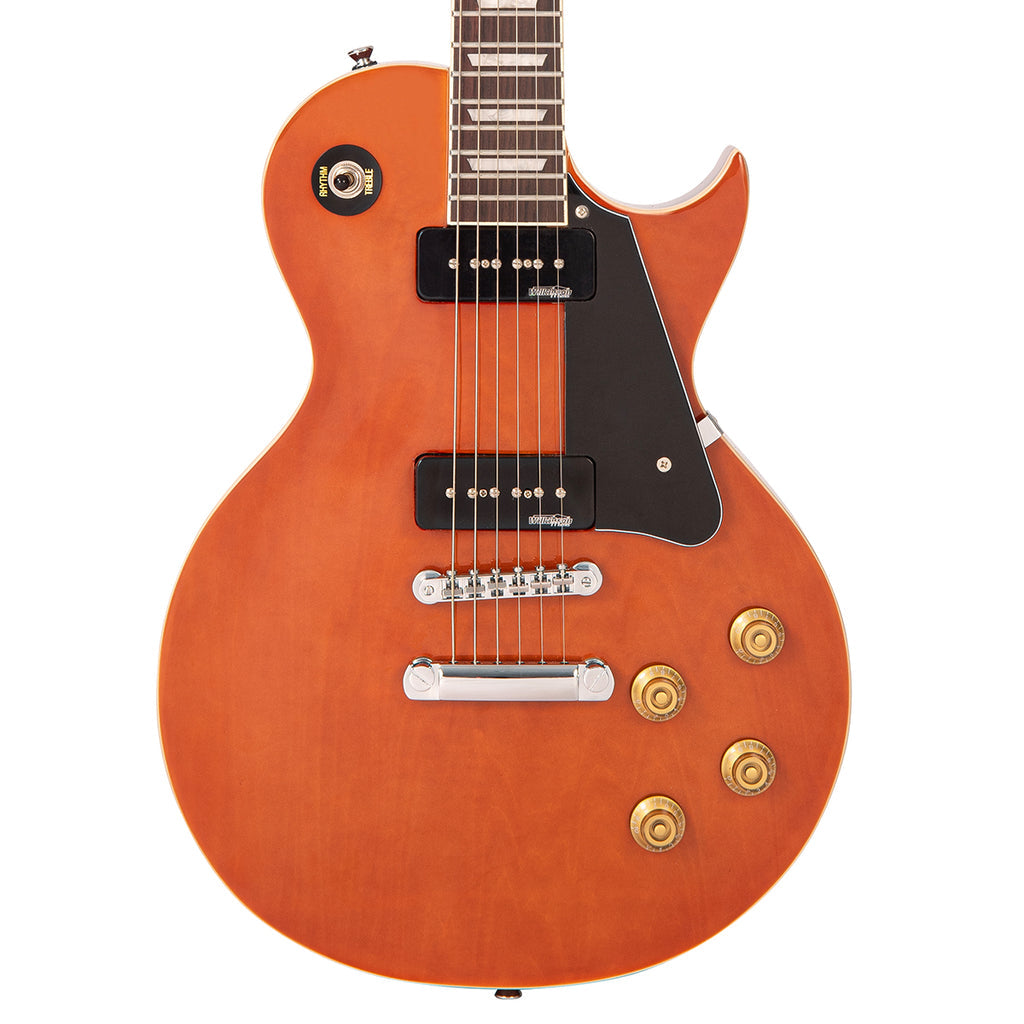 Vintage V100p ReIssued Electrical Guitar Natural Mahogany