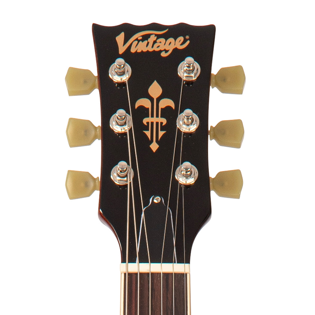 Vintage V100p ReIssued Electrical Guitar Natural Mahogany