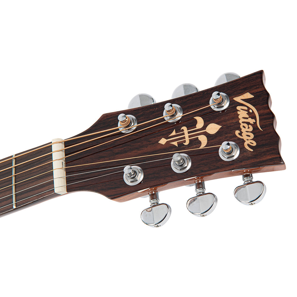 Vintage Performer Series Acoustic Orchestra OM Guitar - Natural Gloss