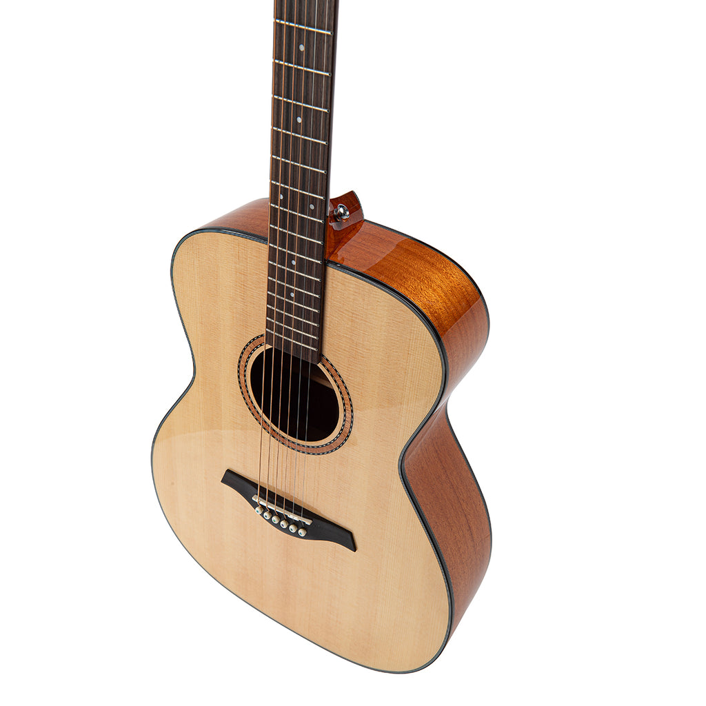 Vintage Performer Series Acoustic Orchestra OM Guitar - Natural Gloss