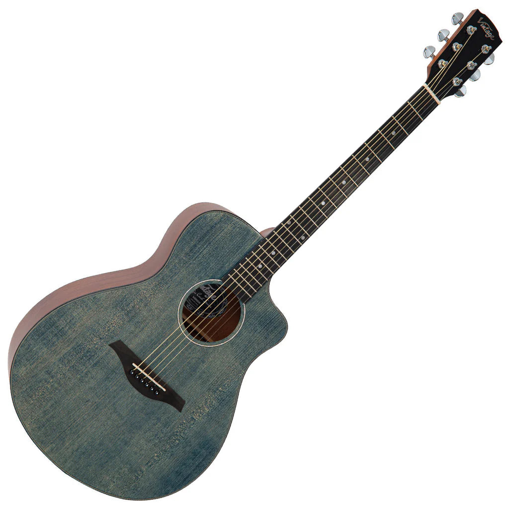 Vintage Pacific Coast Series Acoustic Guitar - Denim Blue
