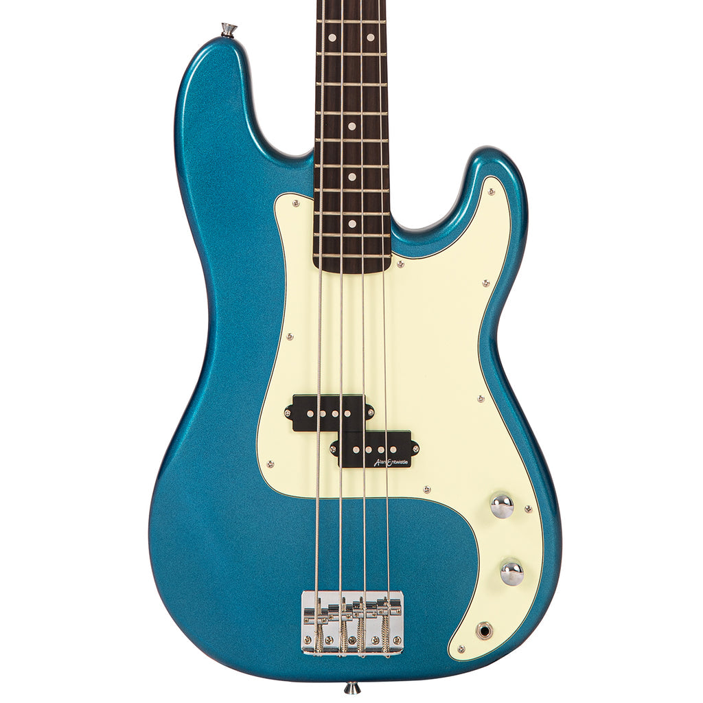 Vintage V40 Bass Candy Apple Blue Guitar Pack
