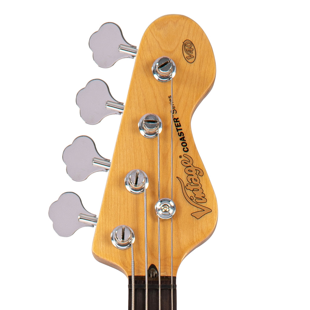 Vintage V40 Bass Candy Apple Blue Guitar Pack