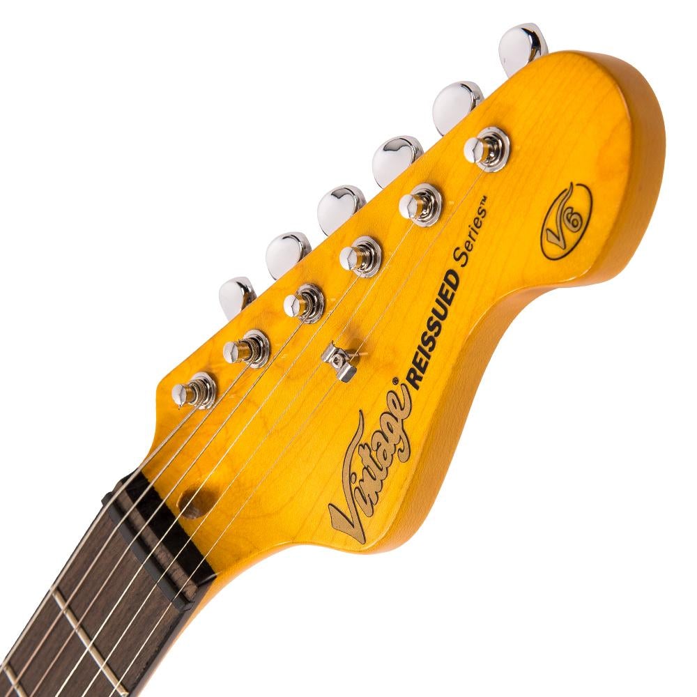 Vintage V6 ReIssued Electric Guitar - Boulevard Black