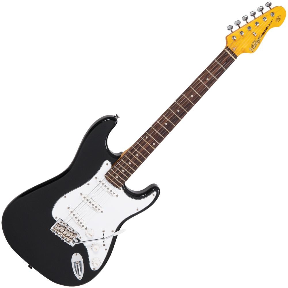 Vintage V6 ReIssued Electric Guitar - Boulevard Black